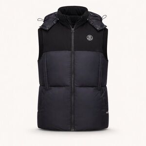 Nautica XL Black Hooded Puffer Vest